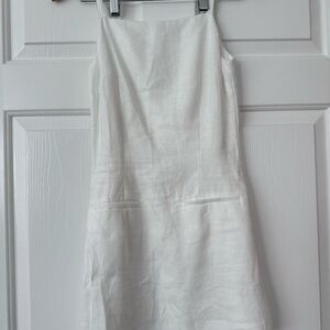 Reformation White Linen Phillips Dress Size 0 New